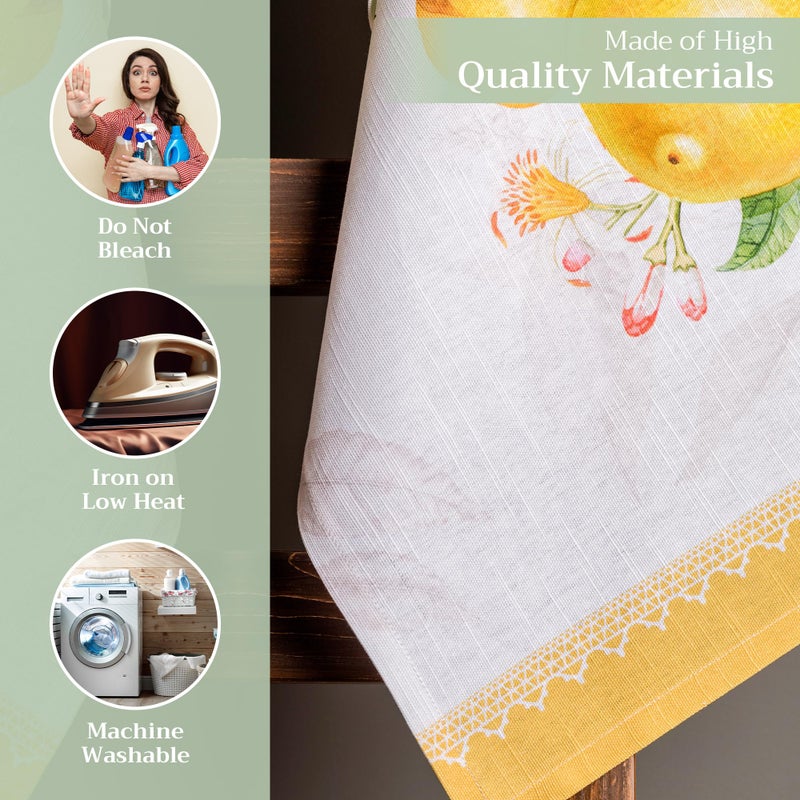 Maison d' Hermine Kitchen Towels Set of 3 100% Cotton 27.50" x 20" Reusable Cloth Tea Dish Towels Absorbent with Hanging Loop for Kitchen, Home, Dining, Cocktail Parties Spring/Summer (Limoncello) - Image 3